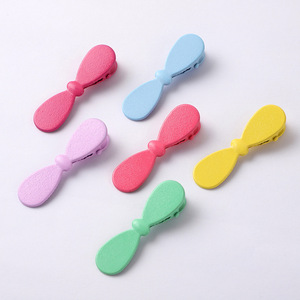 Colorful Solid <b>Bow</b> Hair <b>Clip</b> 10 Cm Duckbill <b>Clip</b> For Daily Use Plastic Resin Unisex Headdress - Product Image 2
