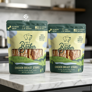 Custom Stand Up Pet Food Packaging Bags | Aluminum <b>Foil</b> Moisture Proof Zipper Pouches with <b>Window</b> - Product Image 6