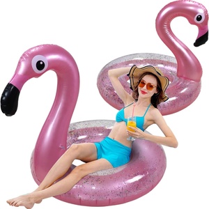 Luxury PVC <b>Inflatable</b> Flamingo <b>Swan</b> Swimming Ring for Women with Custom Color and Size - Product Image 2