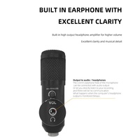 Microphone professionnel à condensateur USB, pour Radio, radiodiffusion, chant, avec support de bras, enregistrement sonore, usine