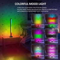 Barre lumineuse LED moderne en plastique à changement de couleur RGB IC, dimmable, synchronisation musicale dynamique, contrôle par application, alimentation USB, éclairage d'ambiance