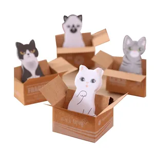 Kawaii animales lindos notas adhesivas de papel fournitures scolaires gato notas adhesivas