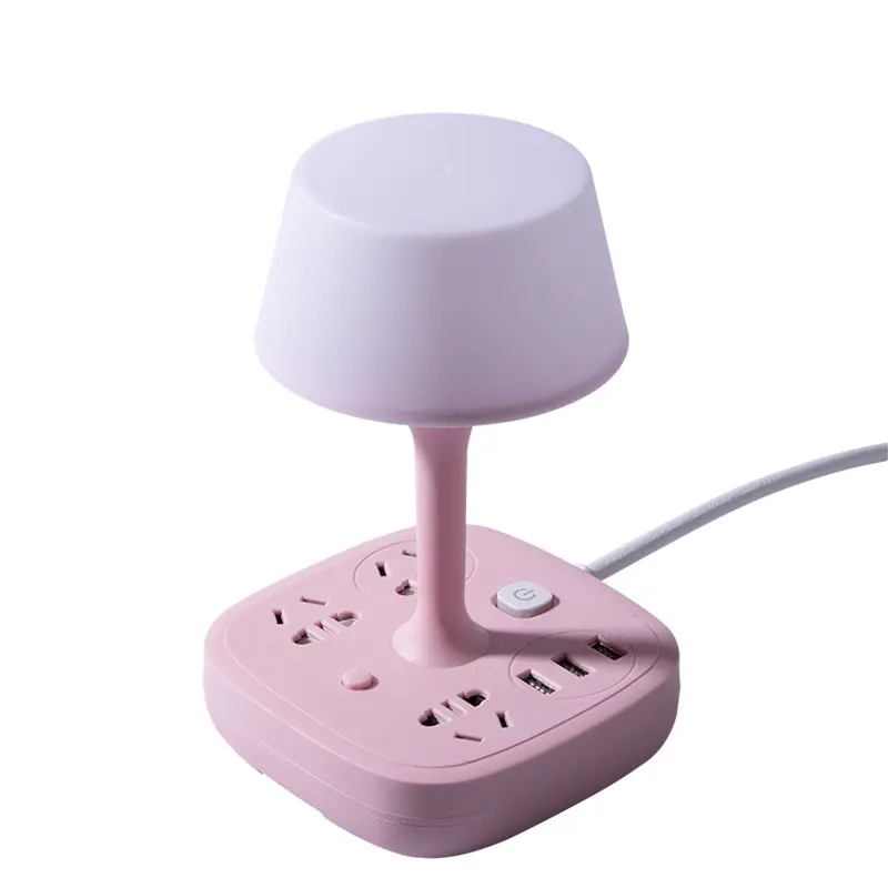 Presa per lampada da scrivania intelligente usb con linea LED interruttore per luce notturna convertitore per presa presa multifunzione per ricarica creativa