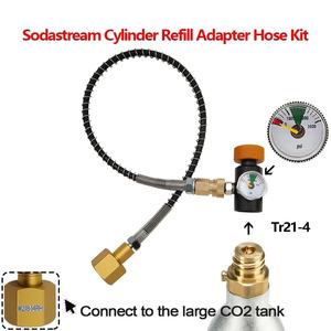 Kit adaptateur de tuyau pour bouteille de soda sans valve de purge pour Sodastream, pour le remplissage de CO2 à partir d'un grand réservoir CO2 W21.8-14 - Product Image 2