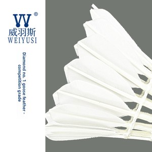 Volants de badminton WEIYUSI Weiyu Diamond No1 en plumes d'oie, résistants aux tournois, cercle complet, lot de 12 - Product Image 3