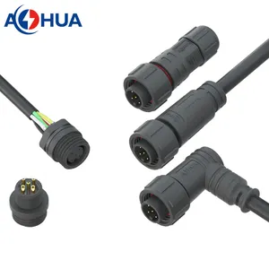 M16 IP67 Power Signal Male Female 5pin Electric Waterproof Connector For Panel Mounting