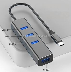 Aluminum Alloy Shell <b>USB</b> 3.0 HUB Type C Hub 1-to-4 3.0 <b>USB</b> <b>Extender</b> Laptop <b>USB</b> Docking Station - Product Image 3