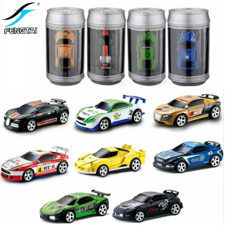 Cola Can Mini RC Car Radio Remote Control Racing Car 4 Frequencies Radio Control Toys For Kids Gifts RC Models boy indoor racing