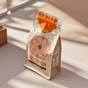 Wholesale Coffee <b>Bag</b> with Degassing Valve Aluminum Foil Mylar Flat Bottom Box Pouch 16oz 1lb Coffee Bean Packaging - Product Image 5