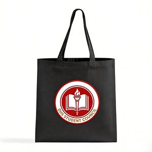 Sac fourre-tout en toile naturelle de 12 oz avec poignées en toile, imprimé DTG, personnalisé, taille moyenne, sac cadeau d'entreprise - Product Image 2
