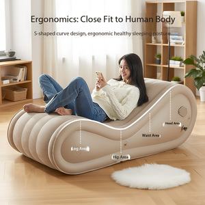 Fauteuil inclinable sensuel entièrement automatique en PVC et fibre végétale, canapé gonflable ergonomique, chaise longue <span class=keywords><strong>pour</strong></span> couple, grand coussin multifonctionnel - Product Image 5