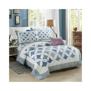 Factory Supply Solid Quilt Set Multi Color Embossed Microfiber Non-Quilting Bedspread 100% polyester Queen size