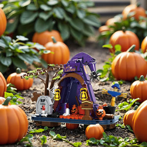 Женские игрушки 11819 Хэллоуин «DIY», набор строительных блоков, пластиковые модели дома, игрушки для детей, подарки и идеи для Хэллоуина - Product Image 5