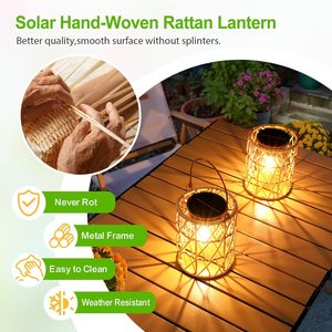 Lanterne solaire <span class=keywords><strong>KOOPER</strong></span>, lot de 2, lumineuse, suspendue, étanche, avec poignée, LED, ABS/PC, pour extérieur, jardin, cadeau - Product Image 2