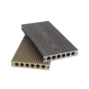 Decking Engineered Flooring for Outdoor Swimming Pool and Hotel Exterior Wood grain WPC decking for swimming pool