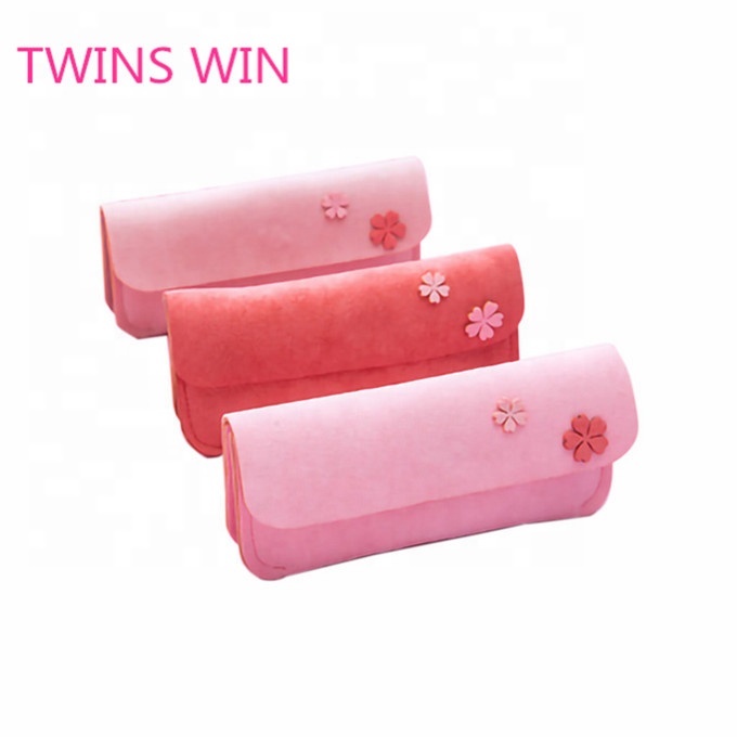 Уникальные школьные принадлежности, индивидуальные милые цветные кожаные сумки для карандашей с цветочным принтом, кавайные дешевые сумки для ручек, 1088