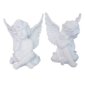 Decorazioni per la casa Cherub Statue Baby Sculpture Figurine Little Resin Angel con luce cupido Garden Statue - Product Image 5