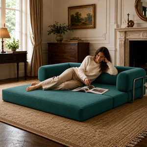 Modular Blue <strong>Convertible</strong> Boneless Modern Vacuum Couch Fabric Material Folding Recliner Compressed <strong>Sofa</strong> <strong>Bed</strong> for Hotels - Product Image 2