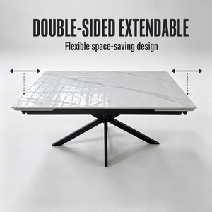 Space Saving Modern Extendable <strong>Dining</strong> <strong>Table</strong> Rectangle <strong>140cm</strong> 200cm Sintered Stone <strong>Dining</strong> <strong>Table</strong> With 8 Seater - Product Image 4