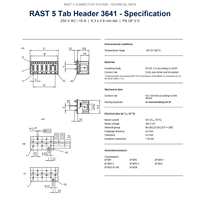 Connecteur pour appareils électroménagers RAST 5, 2-12 voies, pas de 5,0 mm, connecteur de carte de circuit imprimé (PCB), DIN EN 60352-4, IDC, 250 V CA, 10 A