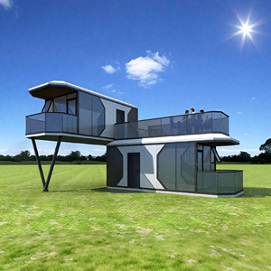 Casa de familia de dos pisos, con terraza, sala de acampada, área escénica, cápsula espacial y casa contenedor creativa en el segundo piso - Product Image 4