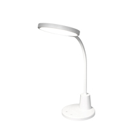 Lámpara de Escritorio LED de 10W con Brazo Flexible y Base con Soporte para Teléfono