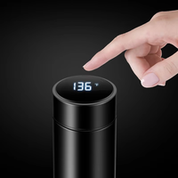 Gobelet intelligent en acier inoxydable de 500 ml avec couvercle à LED indiquant la température, logo personnalisé, isolation thermique 24 heures pour usage domestique
