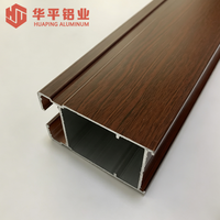 Profils en aluminium extrudé à grain de bois de haute qualité pour la décoration de fenêtres et de portes résidentielles, alliages de placage de bois personnalisés