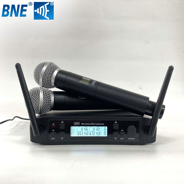 Professional Handheld Wireless Mic 1-to-2 FM Stage Professional Performance Microfone for GLXD4 Wireless Microphone Dual Channel