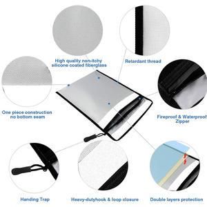 Brandwerende Documenttas (2000 Onderdeel) Waterdichte Vuurvaste Geldzak Met Ritssluiting, Belangrijke Documentopbergbewaarder Voor Waardevolle Spullen - Product Image 4