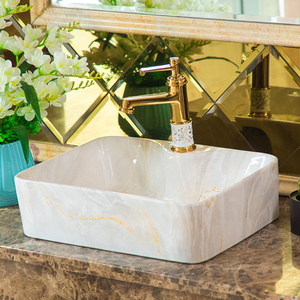 Lavabo da Appoggio in Ceramica con Foro Singolo, Lavandino da Bagno di Lusso Rotondo - Product Image 3