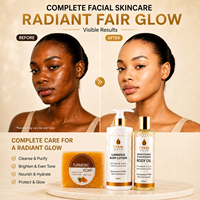 Ensemble de soin de la peau pour le visage et le corps, blanchissant pour le corps, double glutathion, éclaircissant, réduit les ridules, les taches brunes, nourrissant