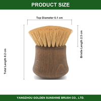 Brosse à vaisselle en bois avec poils Tampico, brosse de nettoyage manuelle pour ustensiles de cuisine, vaisselle et évier