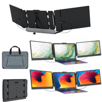 Moniteur portable 14 pouces avec câble de type C Écran IPS FHD Extension du mode double écran pour les amateurs de jeux sur ordinateur portable