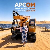 Machine de forage de pieux hydraulique APCOM pour la construction de fondations de pieux solaires