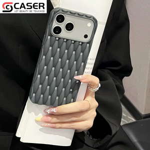 Coque de téléphone anti-chute et antichoc en tricot torsadé ajouré, couleur unie, style estival frais, pour <span class=keywords><strong>iPhone</strong></span> 13-18 Pro Max - Product Image 3