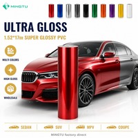 Film de protection de voiture MingtuFILM série Ultra Gloss 1,52*17m, super brillant, multicolores, PVC, film de protection de couleur changeante, anti-rayures, protection UV