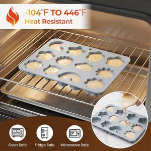 La fábrica MUYULINS puede personalizar caramelos con forma de flor, arcoíris y estrella, moldes de silicona antiadherentes de platino LFGB, libres de BPA. - Product Image 3