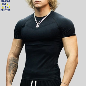 <span class=keywords><strong>T</strong></span>-<span class=keywords><strong>shirt</strong></span> de compression pour <span class=keywords><strong>homme</strong></span>, coupe musclée, séchage rapide, idéal pour la <span class=keywords><strong>musculation</strong></span> et le fitness, personnalisable avec logo d'entreprise – Nouvelle collection en promotion - Product Image 1