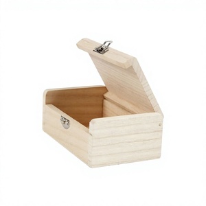 Boîte de rangement rectangulaire en bois naturel de qualité supérieure avec fermoir métallique pour la décoration de table, utilisation artisanale DIY, fabriquée au Vietnam - Product Image 1
