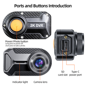 Telecamera DVR per Veicoli JMC IP67 Impermeabile con WIFI, Registrazione Simultanea, Alimentazione USB 5V, Mini Telecamera 2K per Moto - Product Image 1