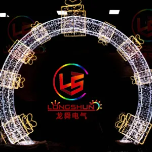 Arco luminoso Led acrilico motivo arco scultura decorazione luci decorazione natalizia di alta qualità progetto commerciale 3D 12 90 IP65
