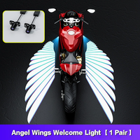 Système d'éclairage universel pour moto TCYATO en aluminium, projecteur d'ailes d'ange, lumière de bienvenue, ambiance lumineuse