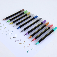 Stylos métalliques comestibles de haute qualité avec écriture double face et pointe ronde de 6 mm de largeur, certifiés BRC pour la décoration de gâteaux