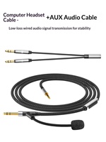 Câble audio pour écouteurs avec microphone WH1000XM3/XM4/XM5/XM6, microphone col de cygne 3,5 mm