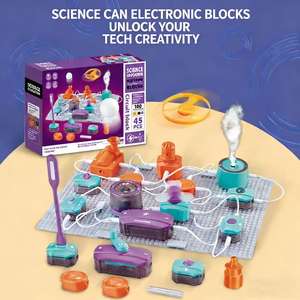 Kit d'expériences scientifiques et éducatives transfrontalières pour enfants : Blocs de construction de circuits DIY et jouets éducatifs pour petits essais scientifiques - Product Image 2