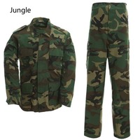 Uniforme tactique camouflage kaki Rip Stop chemise pantalon ensemble de vêtements tactiques pour l'entraînement au travail à manches longues Bdu