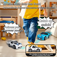Mini voiture RC 2.4G avec mode de suivi intelligent, mode d'évasion, retournement à une touche, lumière LED, son, portée de 50 m, haute vitesse, mini voiture RC portable pour drift