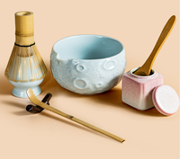 Ensemble Matcha Personnalisé Dingyue avec Design Japandi, Fouet en Porcelaine Écologique et Emballage