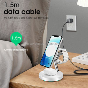 Nouvelle Version de support de charge sans fil pour double montre intelligente de bureau pour <span class=keywords><strong>Apple</strong></span> <span class=keywords><strong>Watch</strong></span> Series Ultra/Se/8/<span class=keywords><strong>7</strong></span>/6/5/4/3/2 - Product Image 4